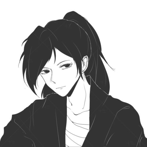 男头黑白男生漫画头像,就是这么酷