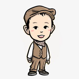 衣着复古的小男孩q版头像图片素材其他格式下载动漫人物大全