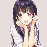 动漫微笑女孩头像托腮笑微信头像图片大全