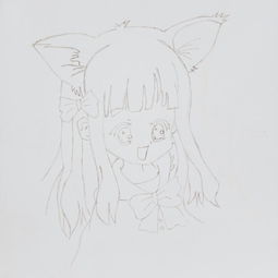 动漫素描画铅笔画女生图片欣赏,快来收图
