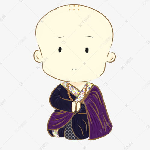 手绘卡通古风人物小和尚素材图片免费下载千库网