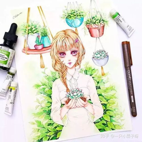 一波素描动漫美女强势来袭,复古画风美爆