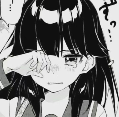 动漫头像黑白漫画风的可爱女头