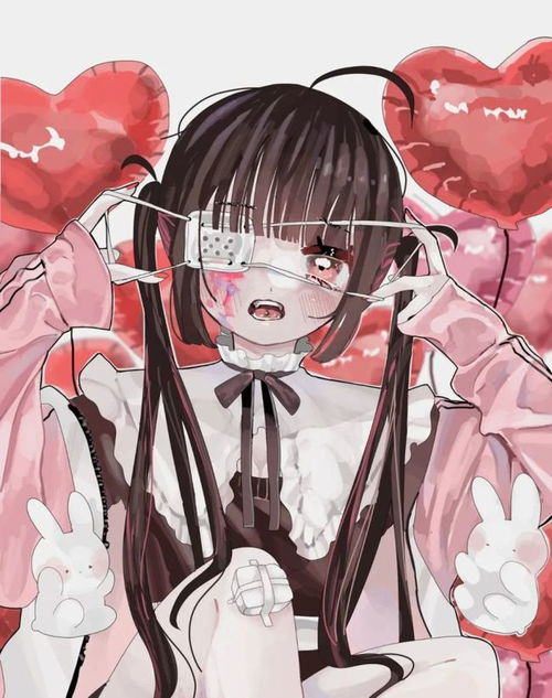 粉色系糖果一样二次元甜蜜动漫少女画风敲可爱的
