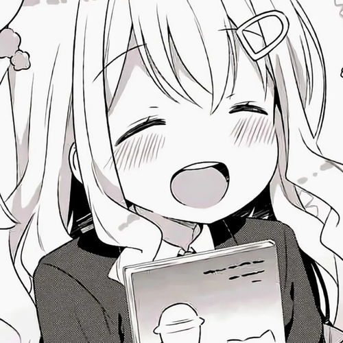 一组黑白漫画风女头