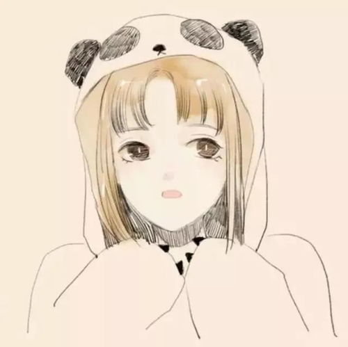 情侣头像卡通呆萌一对