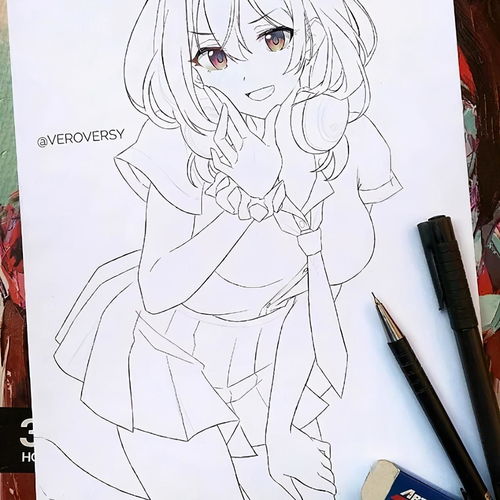 cg原画插画教程动漫人物插画线稿上色