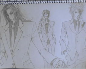 动漫人物素描图