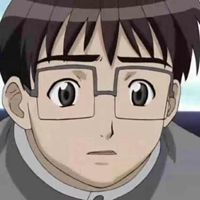 卡通男头像短发眼镜