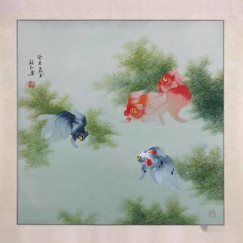 水墨金鱼,纸上摸鱼