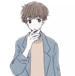qq卡通头像男生穿现代蓝衣服