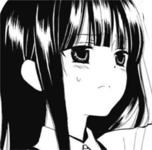 爱了爱了超奈斯的男女生黑白动漫头像