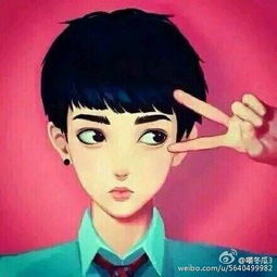 求这张卡通比着剪刀手男生的头像高清版或原版