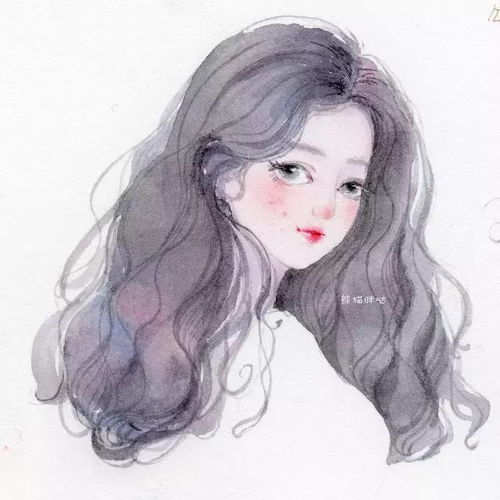 超清新唯美的水彩人物插画,大爱果断的换头像