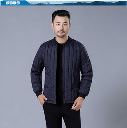 中老年人男士羽绒棉内胆小棉衣老人爸爸冬季大码加厚保暖棉服棉袄