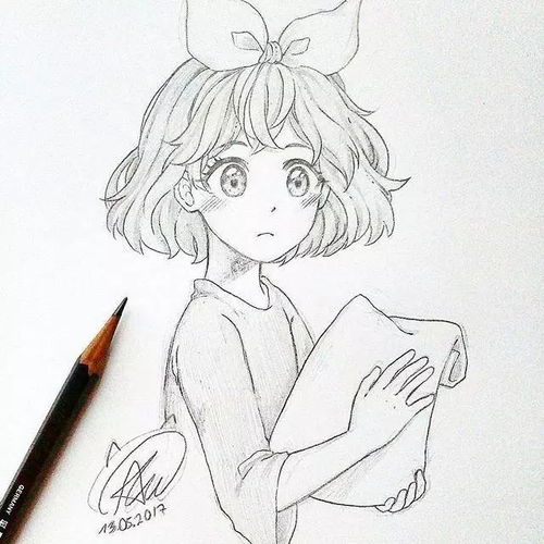 不会画女生这么多动漫线稿给你临摹还怕画不好吗