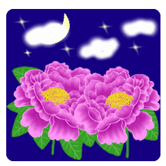 6月温暖的鲜花晚安心语句子温馨暖心漂亮花朵祝福语唯美动态表情包
