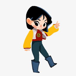 时尚穿着的女孩子插画png图片素材其他格式下载动漫人物大全