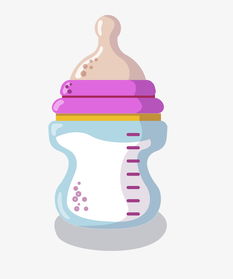 彩绘卡通婴儿奶瓶设计图片素材eps格式下载动漫人物大全