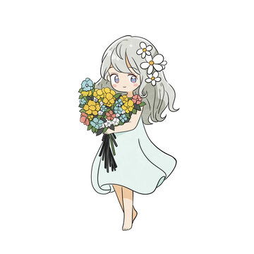 卡通女孩简笔画设计模板下载设计素材素材下的动漫卡通设计模板