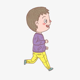 卡通手绘人物跑步男孩图片素材其他格式下载动漫人物大全