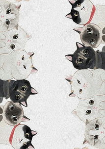 卡通猫咪手绘猫背景图片免费下载广告背景psd千库网图片编号4780484