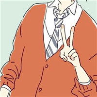 不露脸半身男生卡通头像学生系潮男一个
