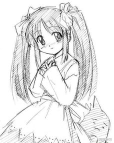 如何学素描漫画素描二次元美少女