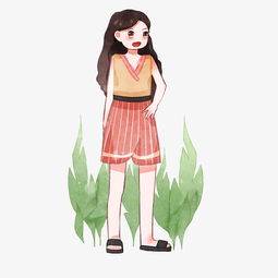 四季穿搭夏季服装女孩插画图片素材其他格式下载动漫人物大全