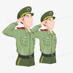 卡通庄严军人形象敬礼手绘插画设计png图片素材免费下载psd格式10241466像素熊猫办公