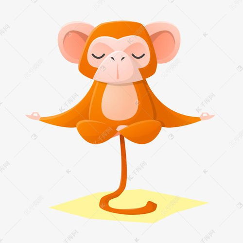 卡通剪纸风格的猴子素材图片免费下载千库网