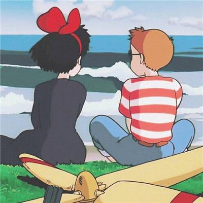 卡通情侣头像如果可以,我想陪你,走完余生