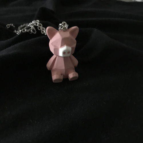 男女学生项链简约卡通情侣可爱动物熊猫独角兽几何立体毛衣链潮