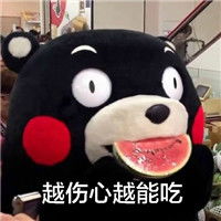 熊本熊系列搞笑磨人表情包有什么事吃完再说
