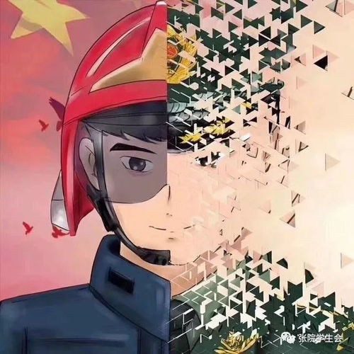 卡通军人帅气头像中国军人