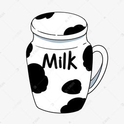 牛奶奶杯卡通插画素材图片免费下载千库网