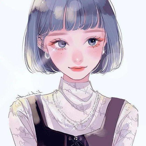 不同表情的女孩人物头像