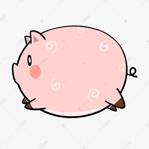 卡通粉色小胖猪创意对话框文本框素材图片免费下载千库网