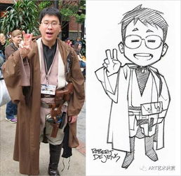 插画师把人变成漫画,又像卡通又像真人,这就牛了