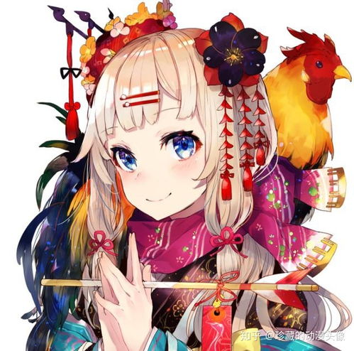 珍藏的动漫大头贴身穿和服,略显害羞的女生,这样的女生特别讨人喜