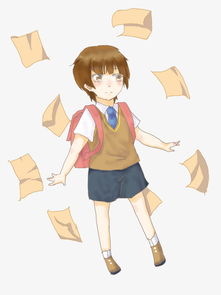 开学校园主题短发男生卡通插画图片素材psb格式下载其他大全