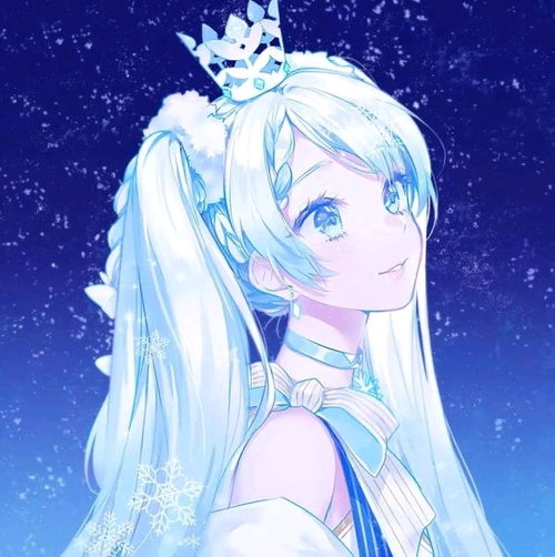 蓝色动漫女生头像上