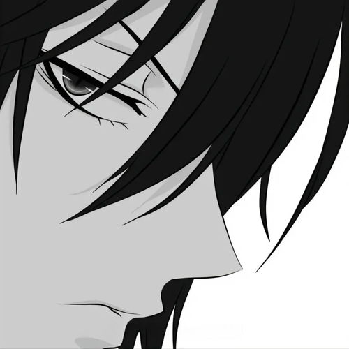 黑白动漫男头幸好思念无声可惜思念无声