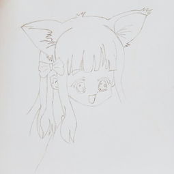 动漫素描画铅笔画女生图片欣赏,快来收图
