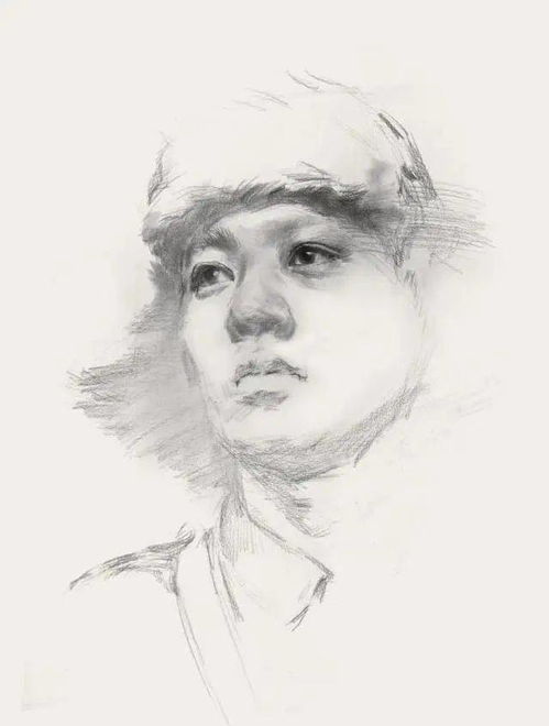 六步画好素描男青年