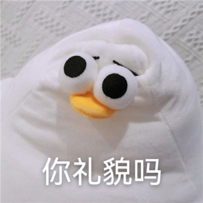 超可爱的玩偶公仔鸭子表情合集你礼貌吗超级沙雕的表情合集