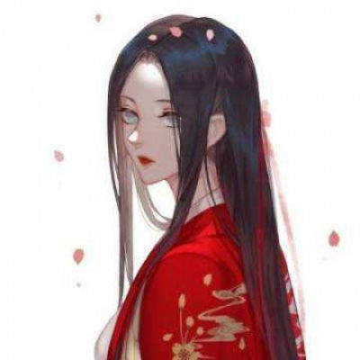 手绘头像女简约文艺彩色手绘女生头像韩版