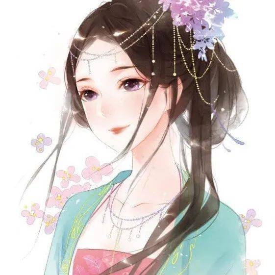 意境古风漫画女生头像相恨不如潮有信相思始觉海非深