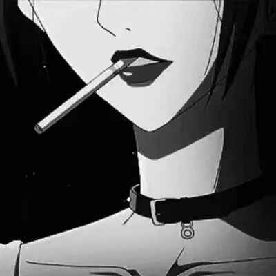 女孩头像卡通黑白