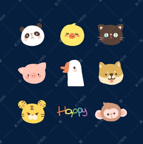 手绘卡通可爱小动物图标素材图片免费下载千库网
